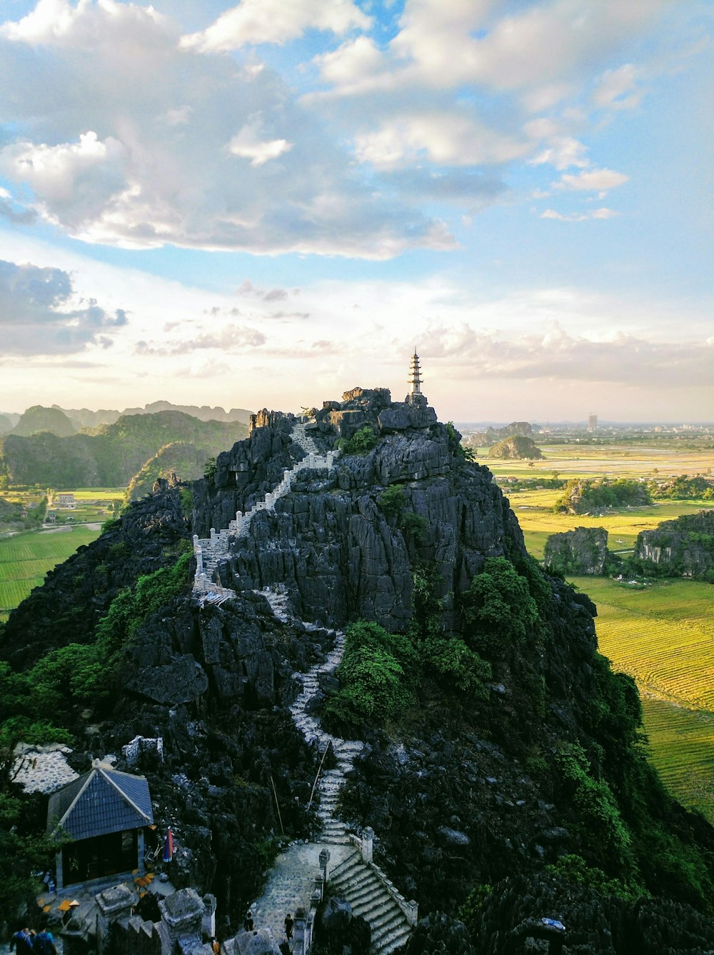 bird's eye view photography of mountain