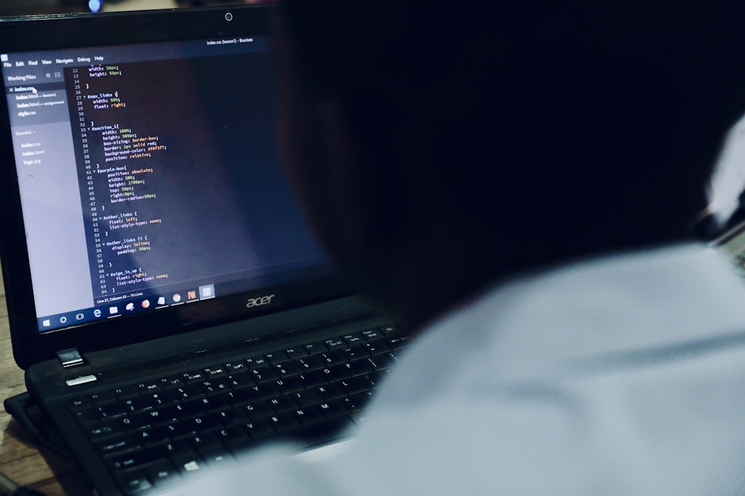 black Acer laptop computer,