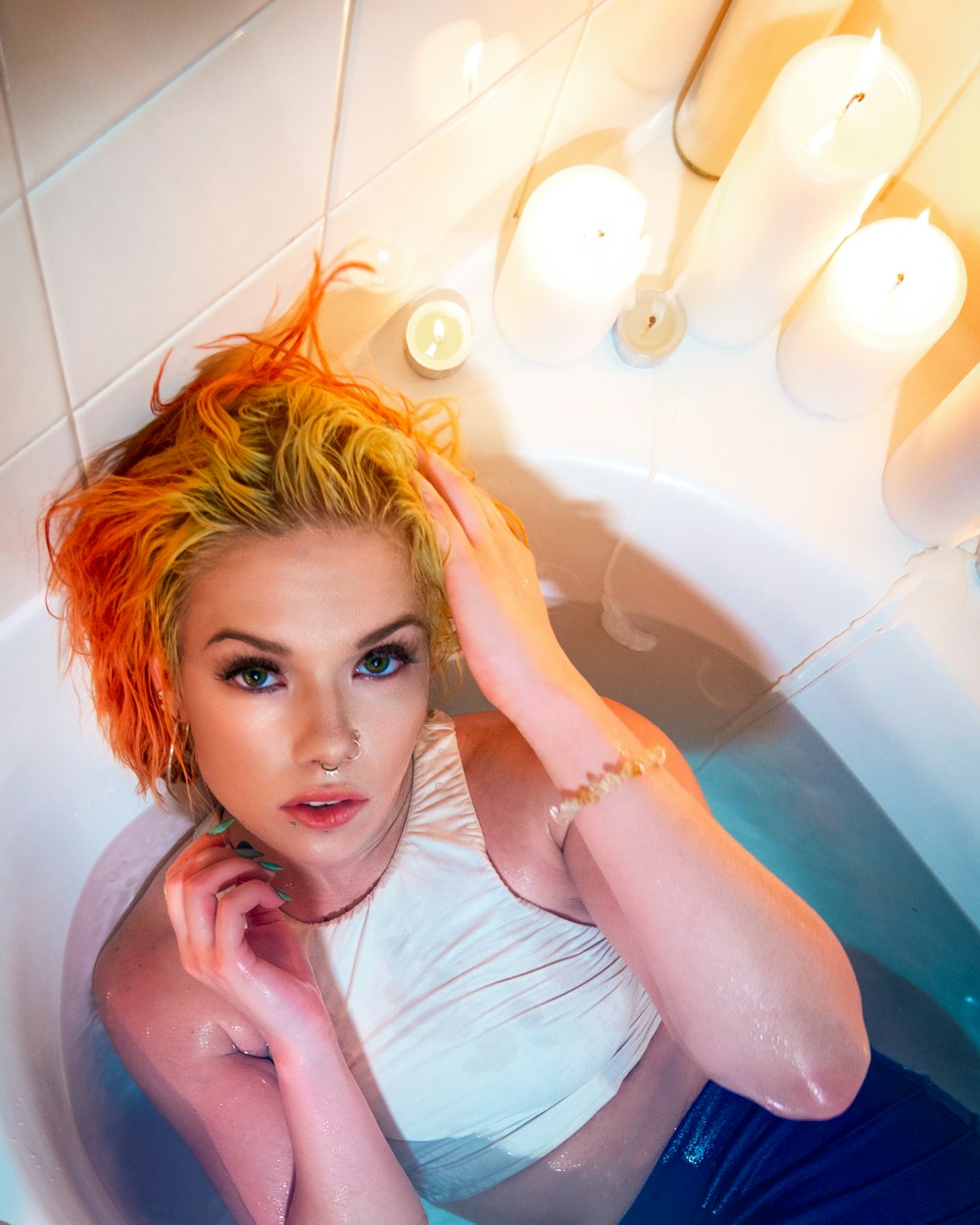 woman in bathtub