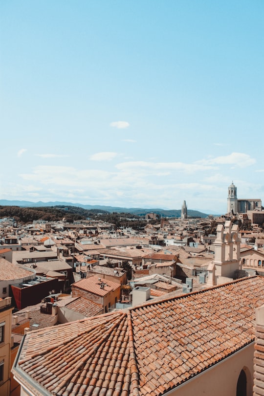 aerial photography of city in Girona Spain