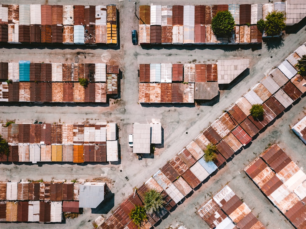 aerial photo on containers