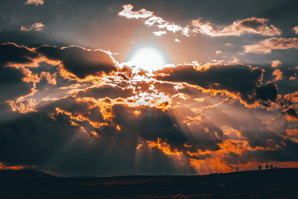 sunlight passing through clouds