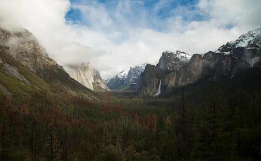 snow filled mountain in Yosemite National Park, Yosemite Valley United States