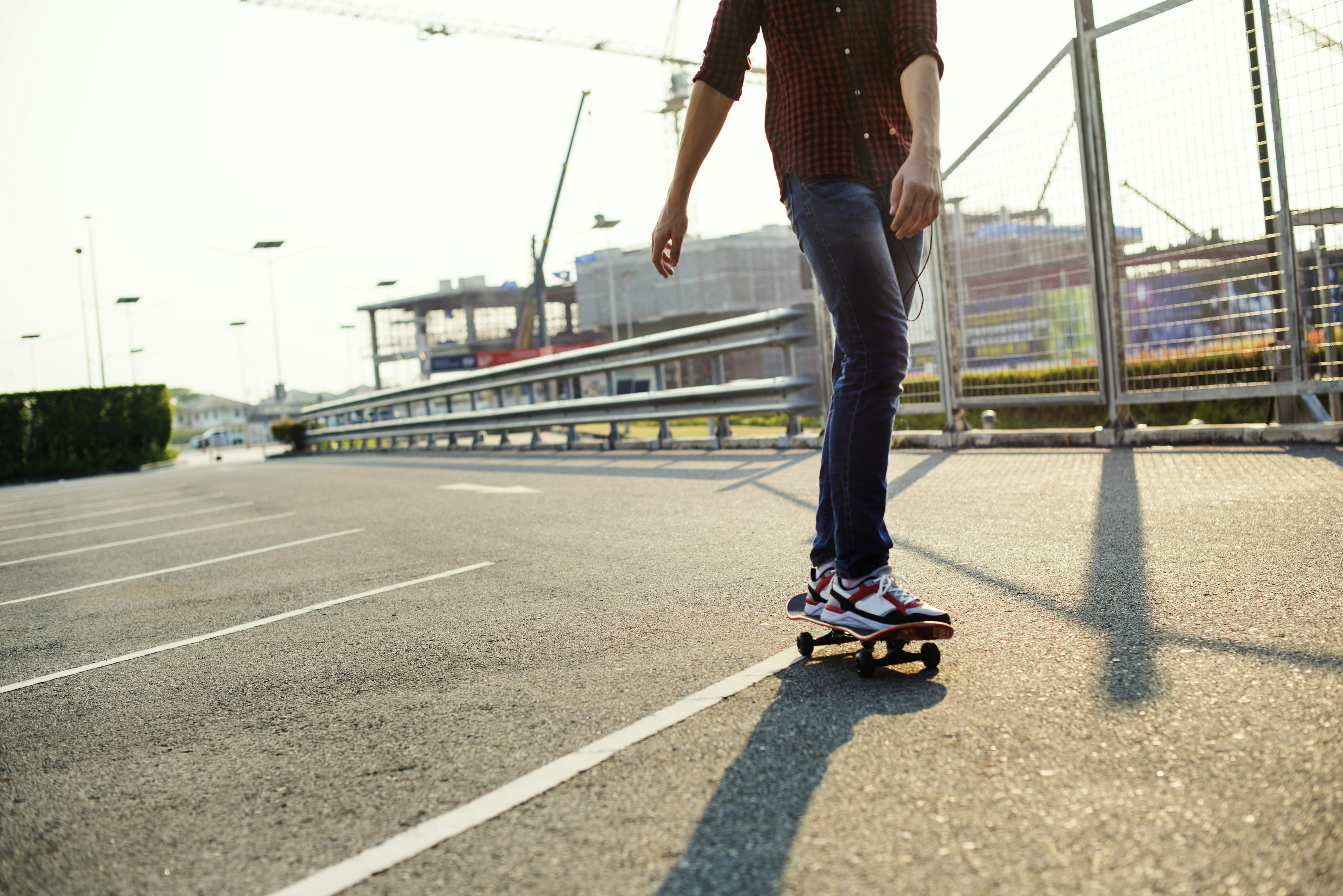 person standing on skateboard