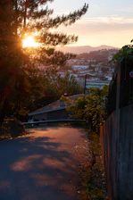 A cozy Upper Hutt neighborhood street bathed in warm afternoon light.