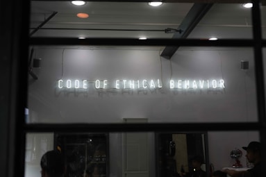 Code of Ethical Behavior shop front