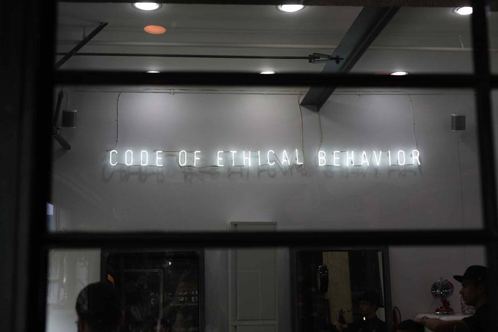 Code of Ethical Behavior shop front