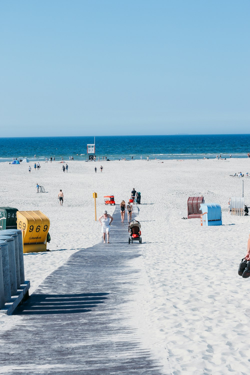 aerial photography of people walking along beach