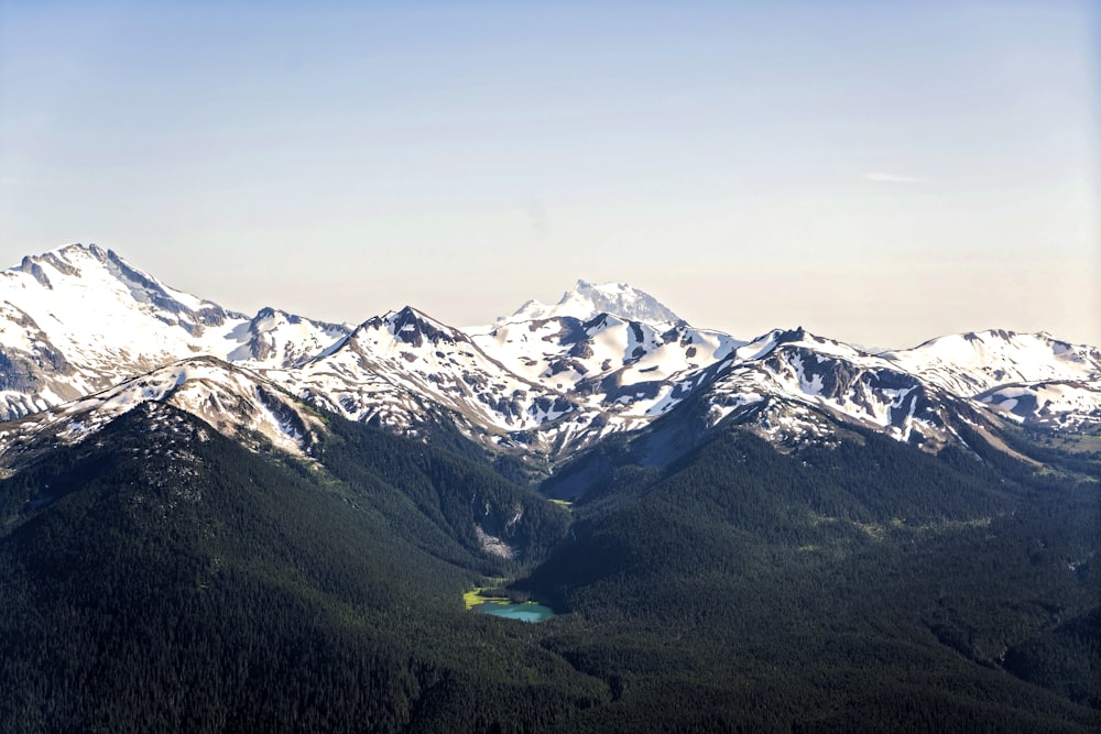 mountain covered by snow under clear sky