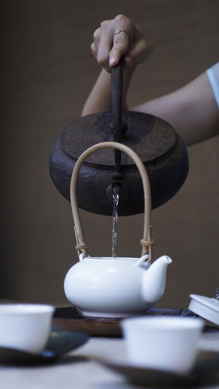 Pouring gongfu tea