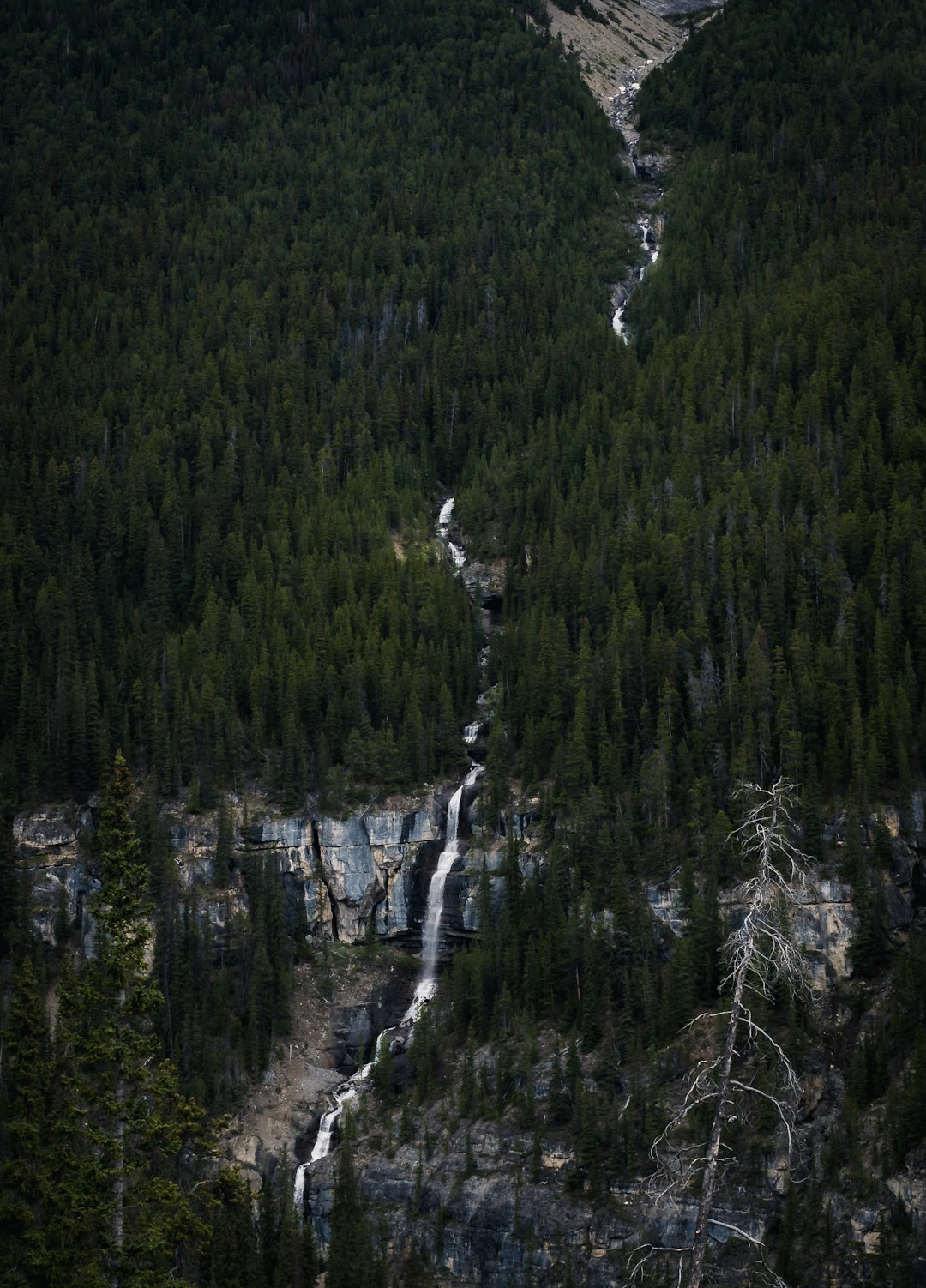 Waterfall photo spot Upper Spiral Tunnel Radium Hot Springs