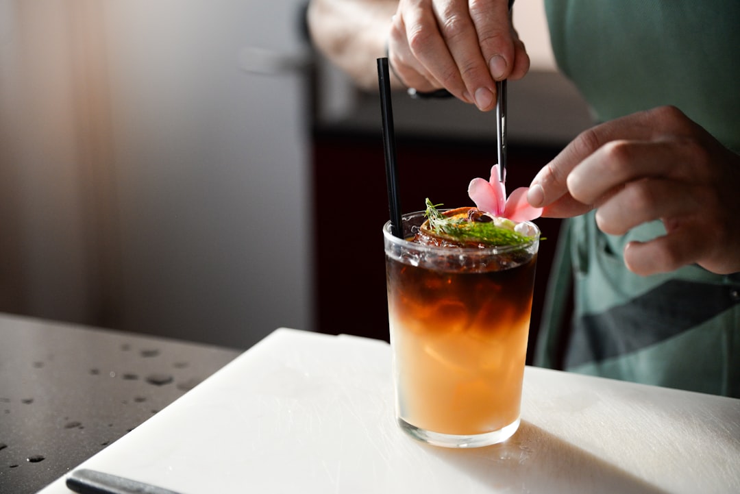 Bartender shaking a cocktail