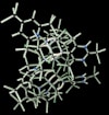 white plastic wire puzzle with black background