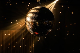 silver mirror ball | disco ball