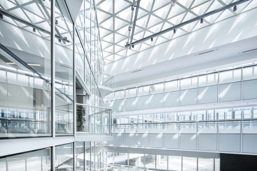 Glass atrium ceiling