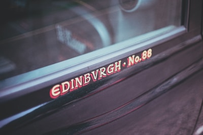 edinburgh film company photo of Edinbvrgh No. 88 text on black surface