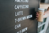 cafe drink menu