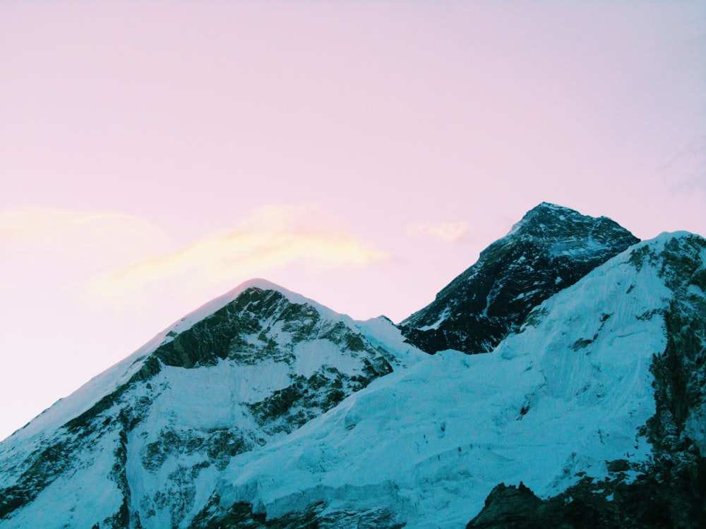 mountain covered with snow