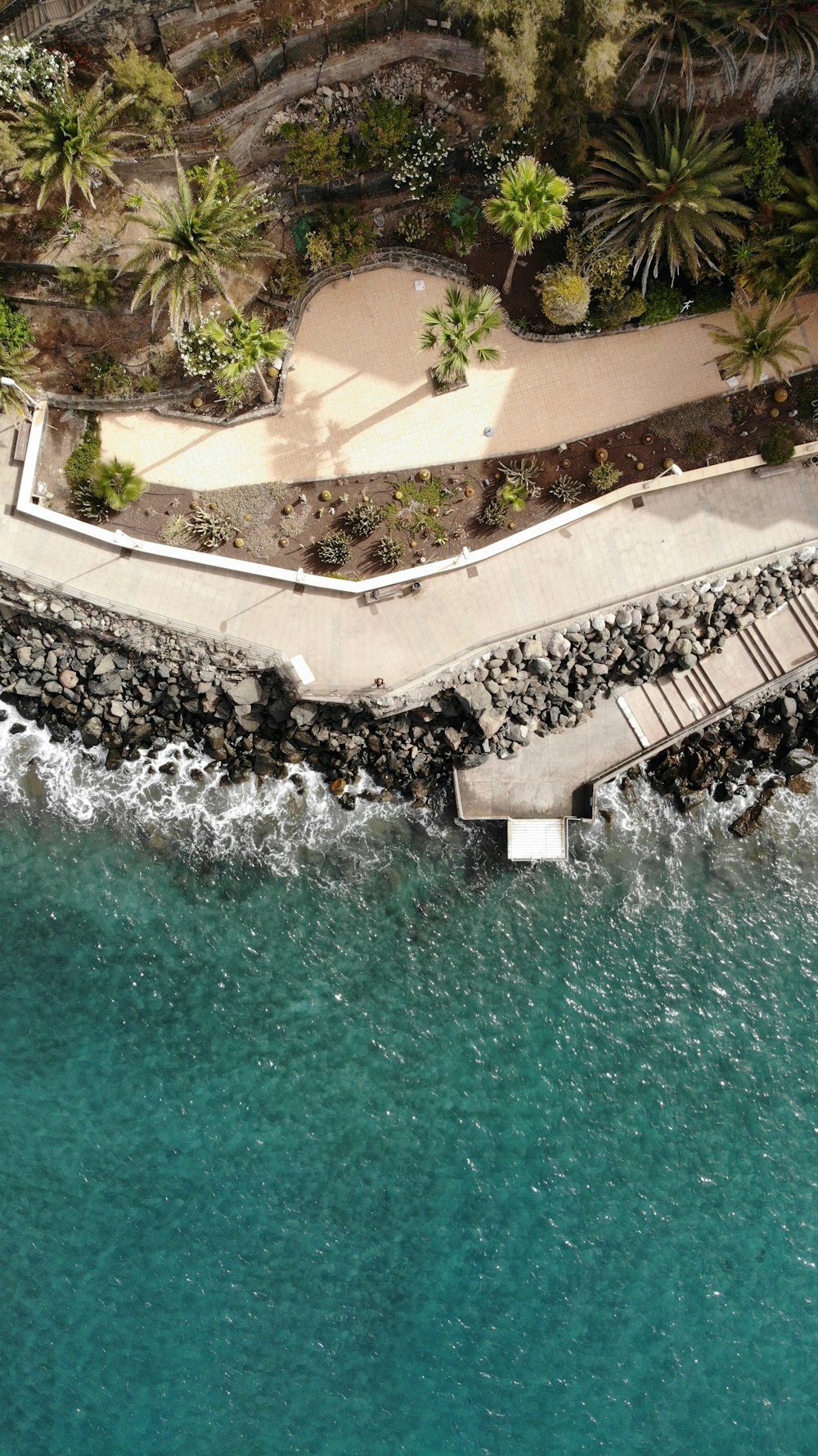 aerial view photography of beach