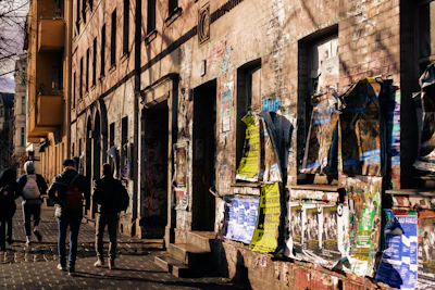 A group of international students exploring Barcelona streets together.