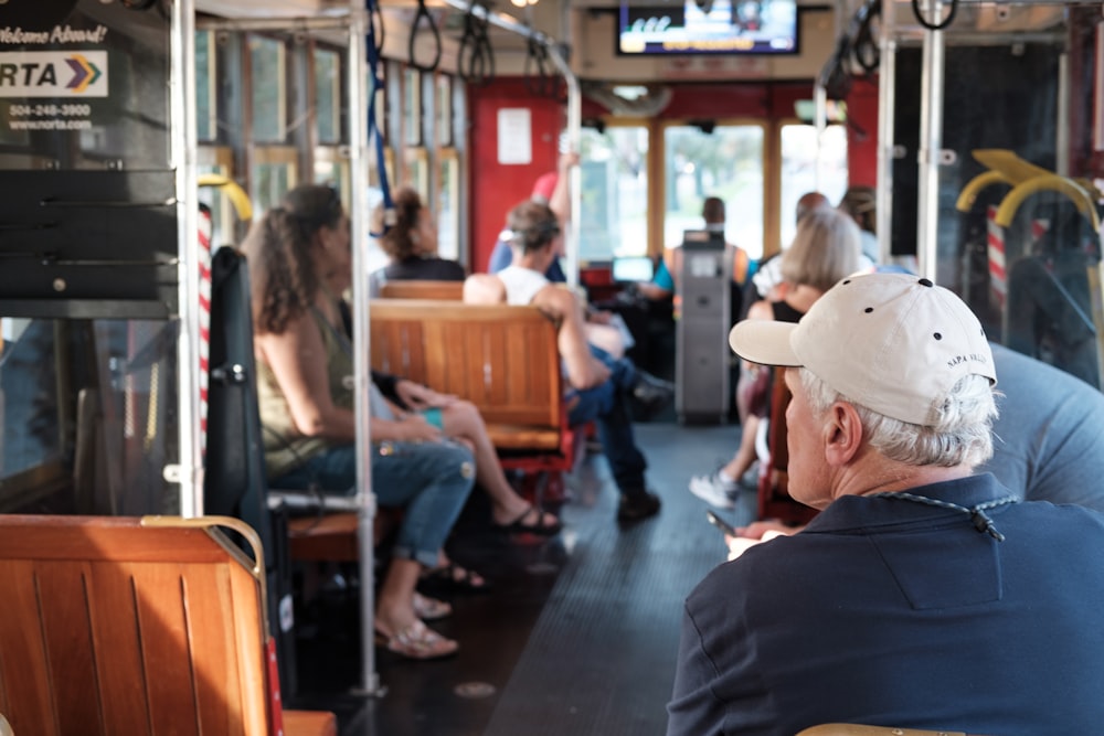 people sitting inside vehicle