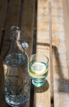 water in glass bottle
