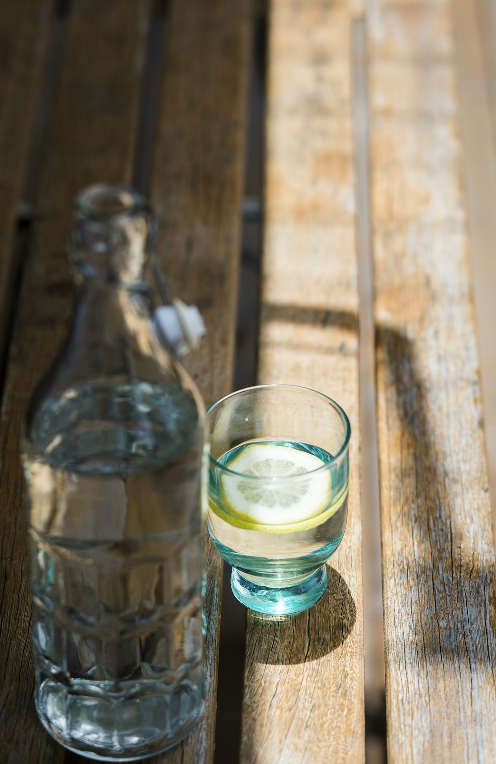 liquor in rock glass and bottle