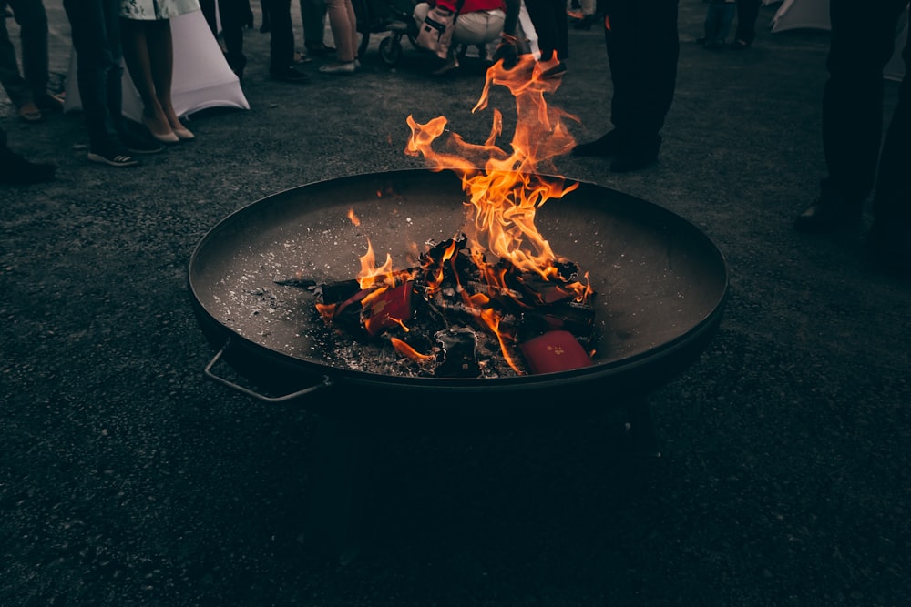 fire pit near people