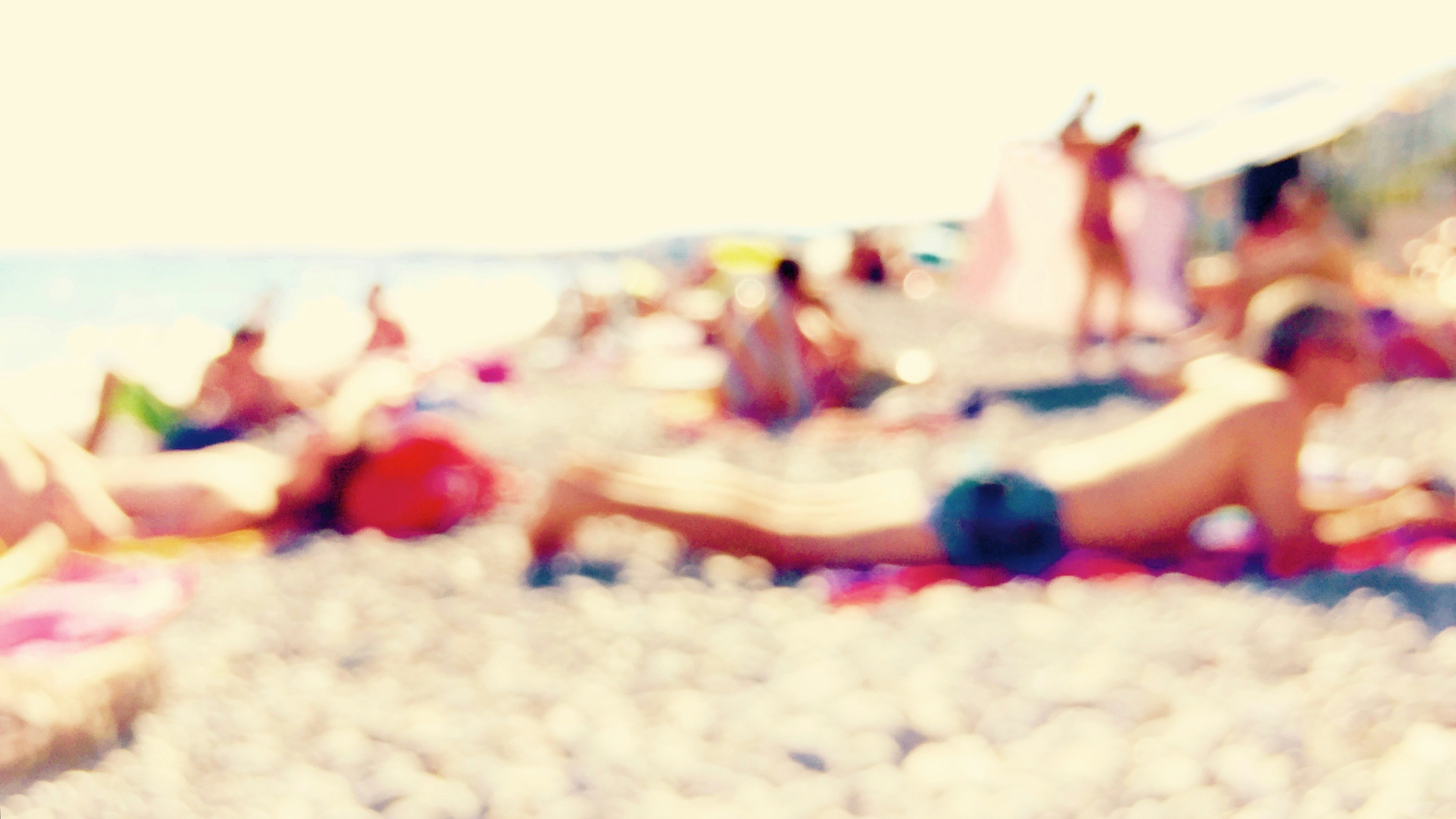 Sunbathing mood on the beach, Nice, France