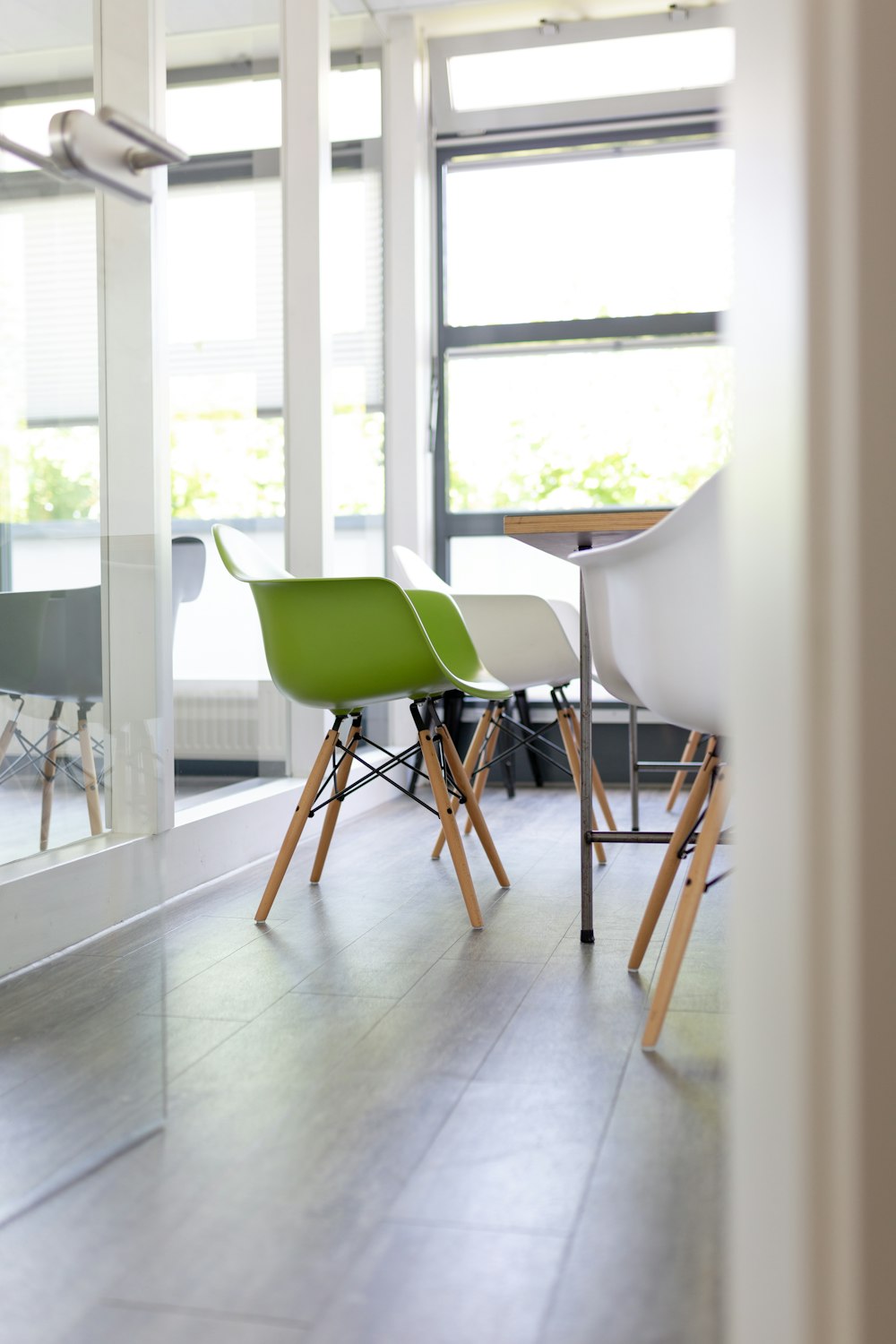 two chairs near the window