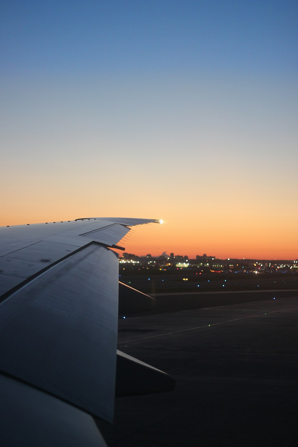 photo from inside commercial airplane