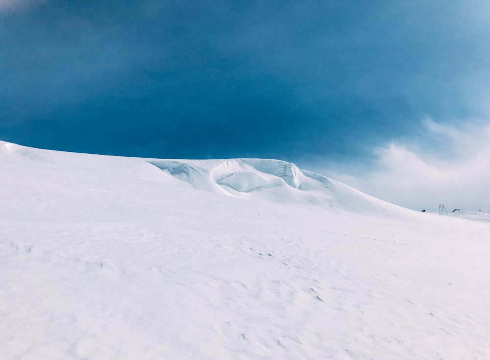 mountain covered by snow