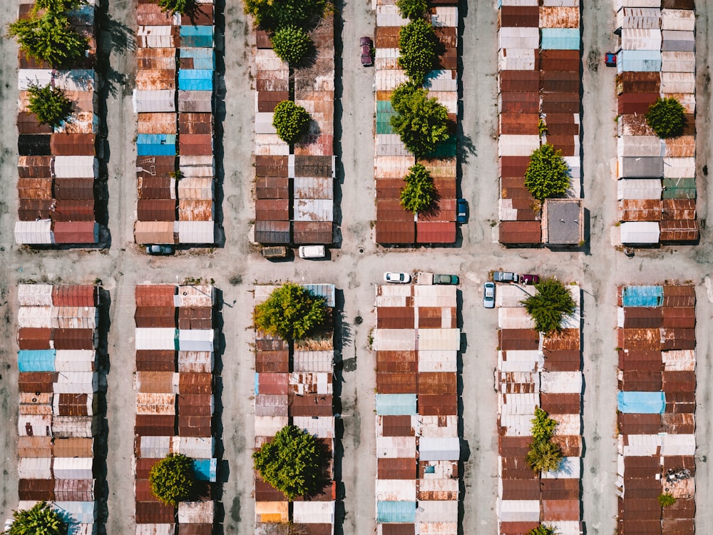 bird's-eye view photography of houses