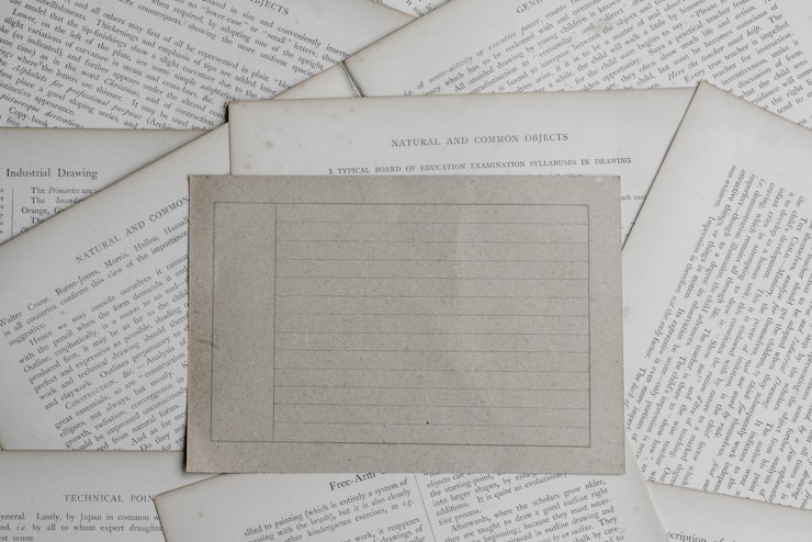 Plain lined paper