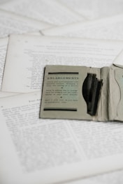 white printer book pages
