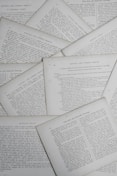 white and black paper lot