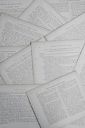 white and black paper lot