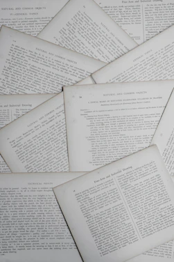 white and black paper lot