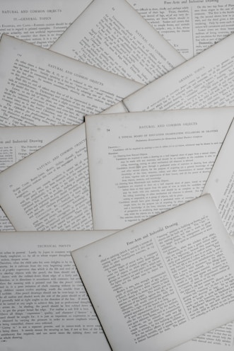 white and black paper lot