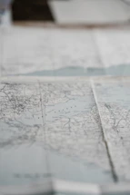 maps paper on table