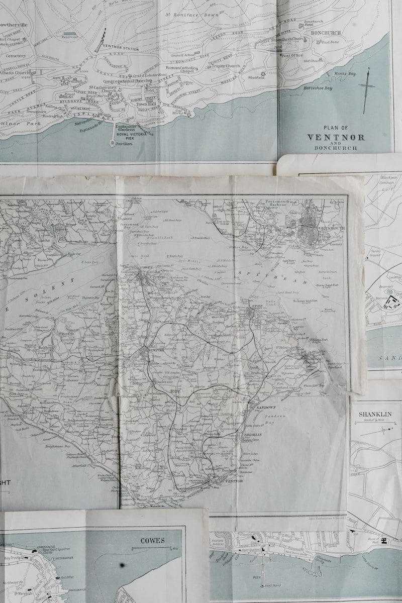 Paper road map spread out for navigation — invaluable when GPS fails in the bush