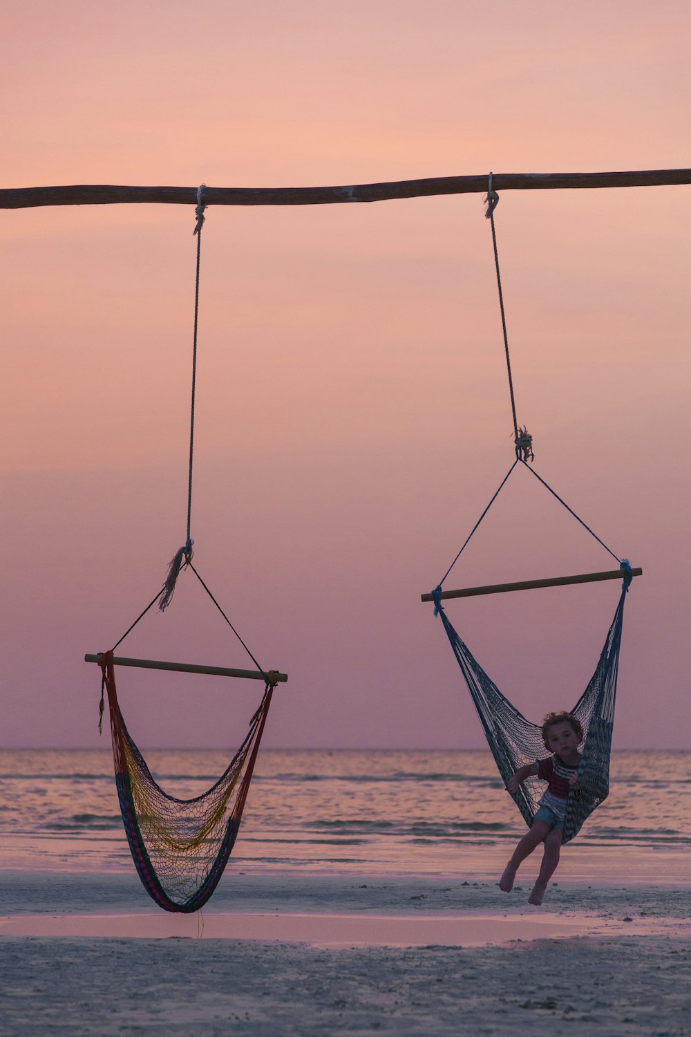 toddler riding swing