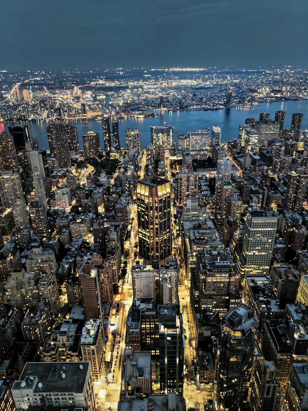 areal view of city at nighttime