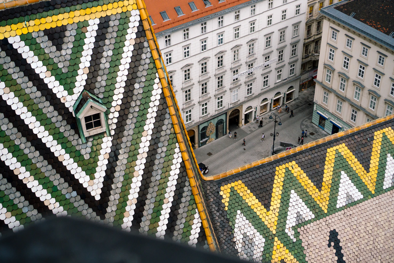 Aerial view of Vienna rooftops