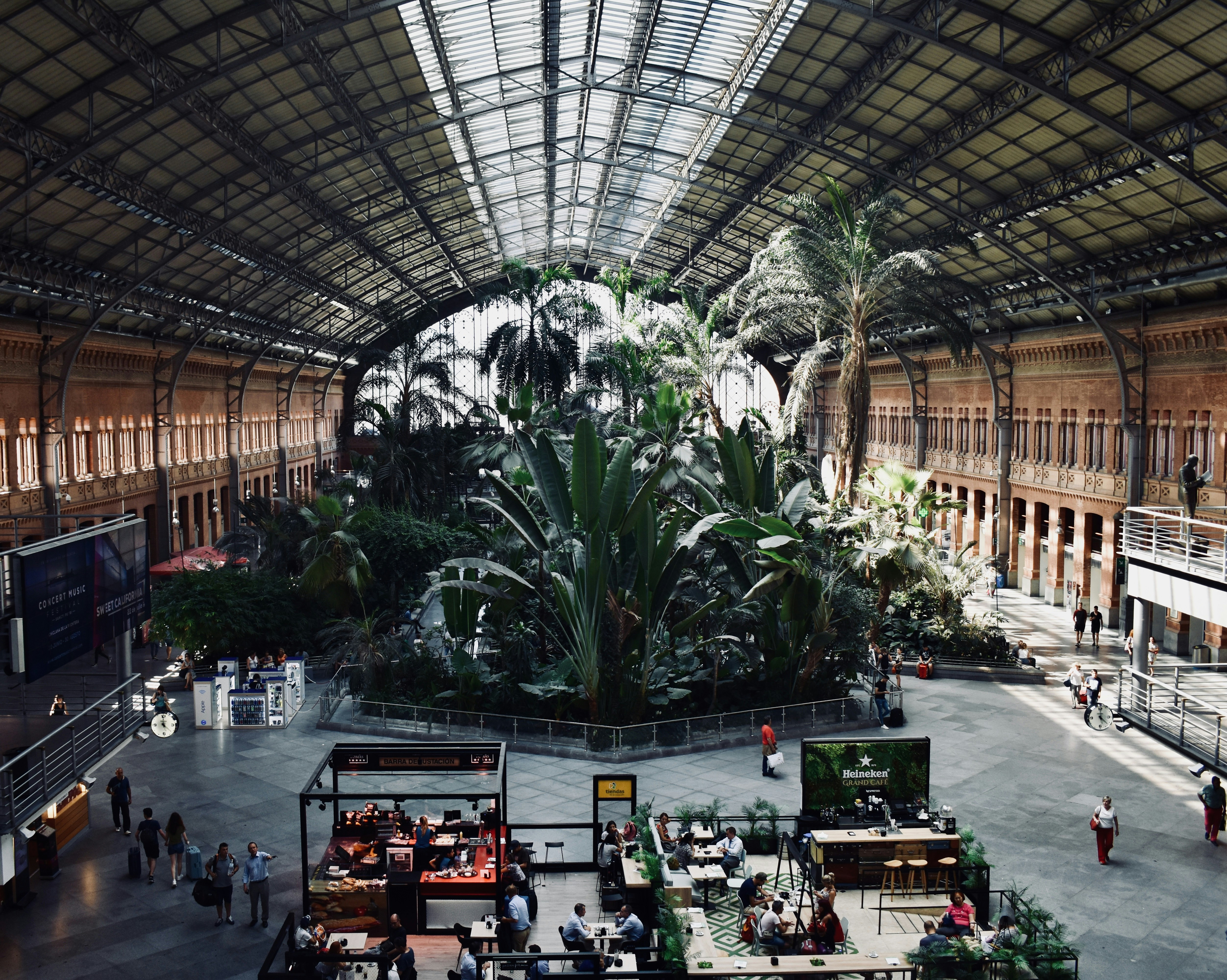 Botanical Garden in Madrid Atocha Train Statino