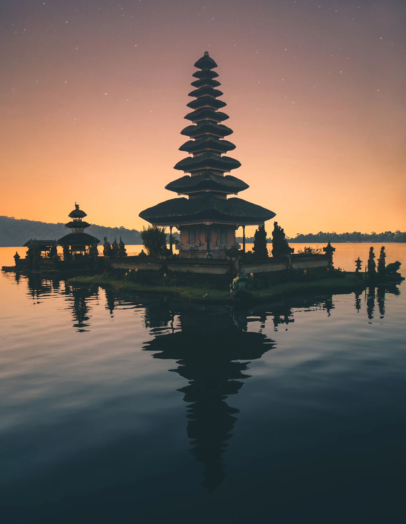 Bali temple on water