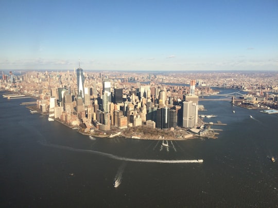 aerial view of city in Empire State Building United States
