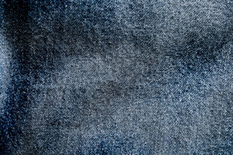 a close up of a blue twill fabric