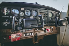 black airplane dashboard