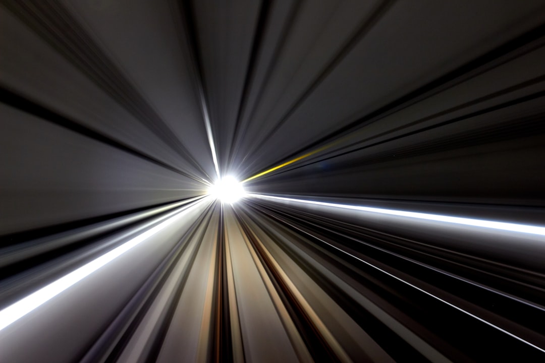 sunrays wallpaper, This is a long exposure shot from the front view of the autonomous subway line in south Korea.